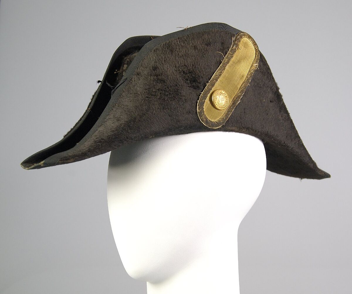 Military bicorne, Bent &amp; Bush, Fur, metallic, silk, metal, American 