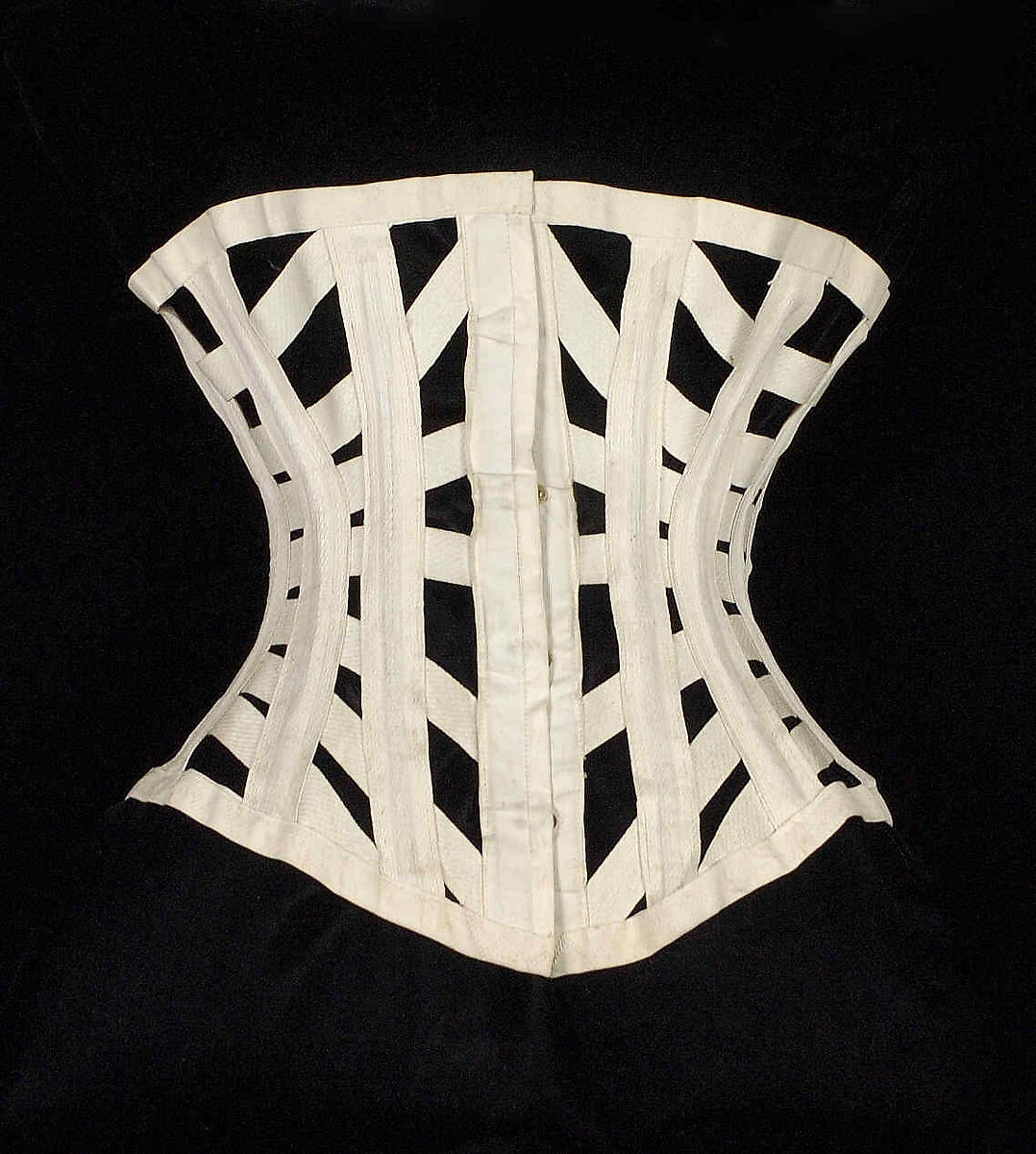 Corset, Royal Worcester Corset Company (American, 1861–1950), Cotton, metal, bone, American 