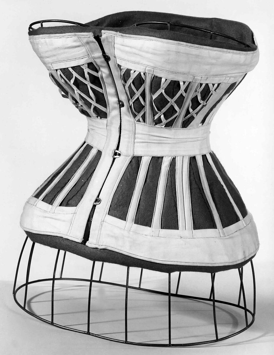 Corset, Madame J. H. (Johan Adolph) Rutherford, Cotton, metal, bone, American