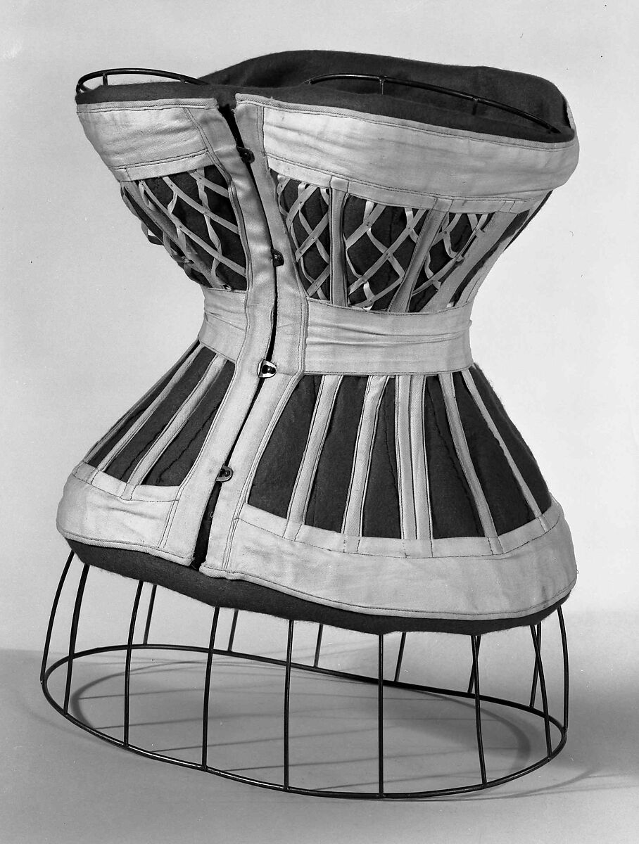 Corset, Madame J. H. (Johan Adolph) Rutherford, Cotton, metal, bone, American