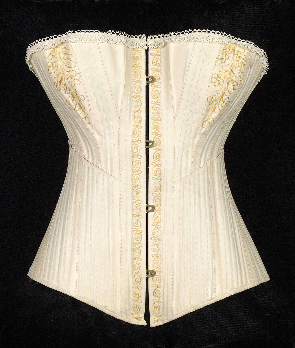 Corset 1880 The Metropolitan Museum of Art  Vintage corset, Yellow corset,  Corsets and bustiers