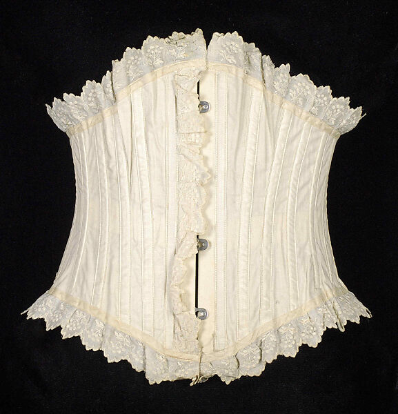 Waist cincher, Possibly Royal Worcester Corset Company (American, 1861–1950), Cotton, metal, bone, American 