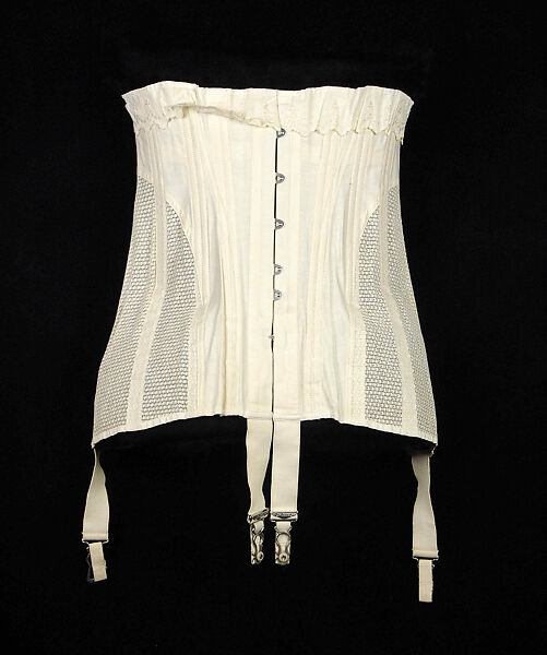 Corset, Birdsey Somers Company (American), Cotton, metal, bone, elastic, American 