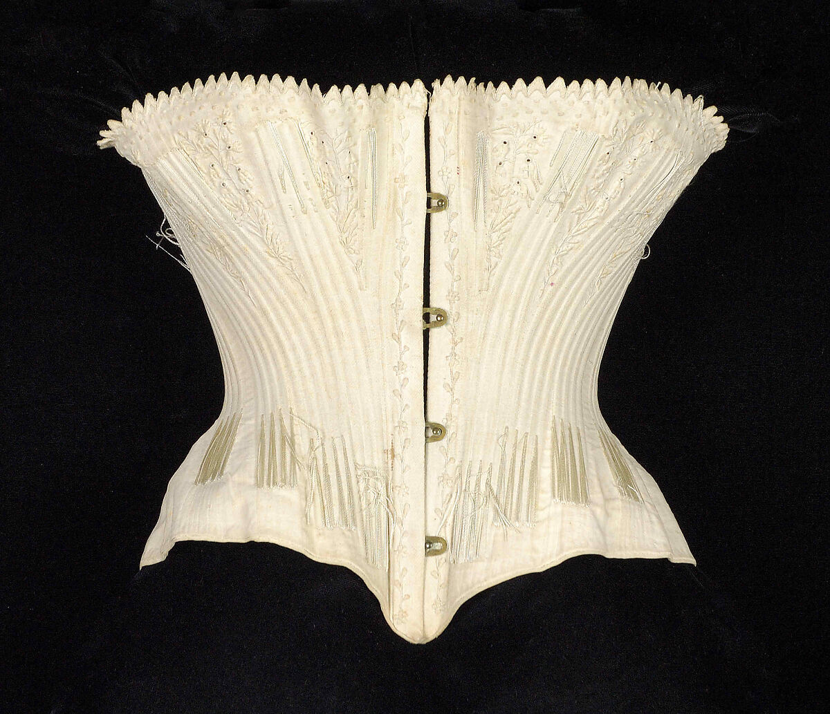 Wedding Corset, Cotton, metal, American 