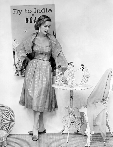 Ensemble, Carolyn Schnurer (American, born New York, 1908–1998 Palm Beach, Florida), Cotton, metallic, American