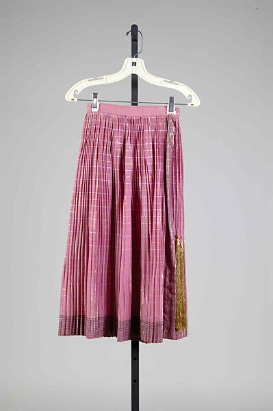 Skirt, Carolyn Schnurer (American, born New York, 1908–1998 Palm Beach, Florida), Cotton, metallic, American 
