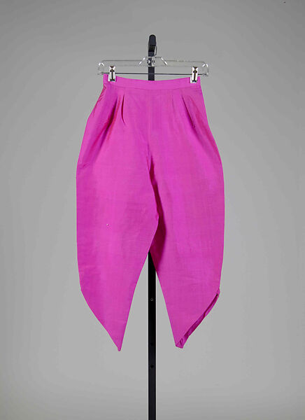Evening trousers, Carolyn Schnurer (American, born New York, 1908–1998 Palm Beach, Florida), Silk, American 