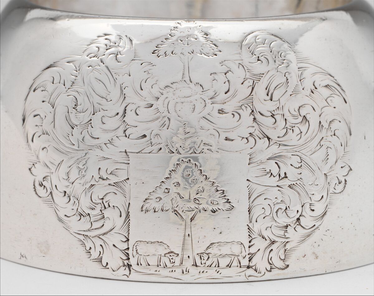 Trencher Salt, Bartholomew Le Roux (ca. 1665–1713), Silver, American