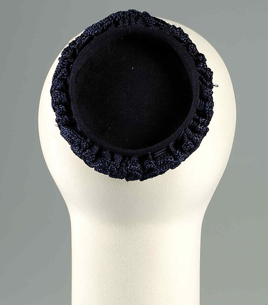 Doll hat, Mainbocher (French and American, founded 1930), Silk, wool, American
