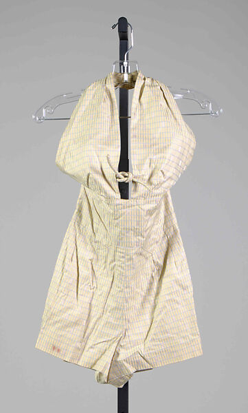 Bathing suit, Carolyn Schnurer (American, born New York, 1908–1998 Palm Beach, Florida), Cotton, American 