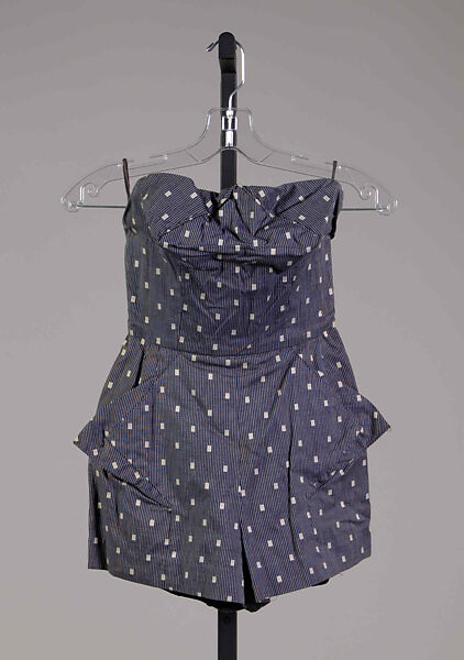 Bathing suit, Carolyn Schnurer (American, born New York, 1908–1998 Palm Beach, Florida), Cotton, American 