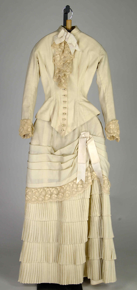 Afternoon dress, Wool, silk, American 