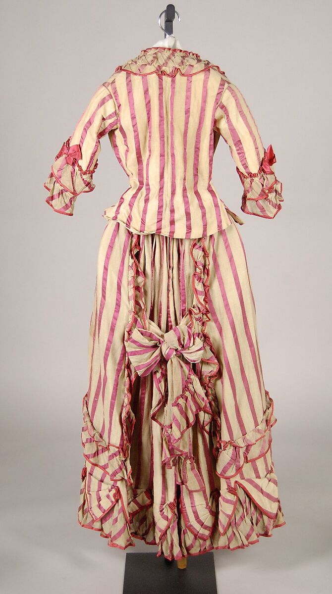 Afternoon dress, Silk, cotton, American