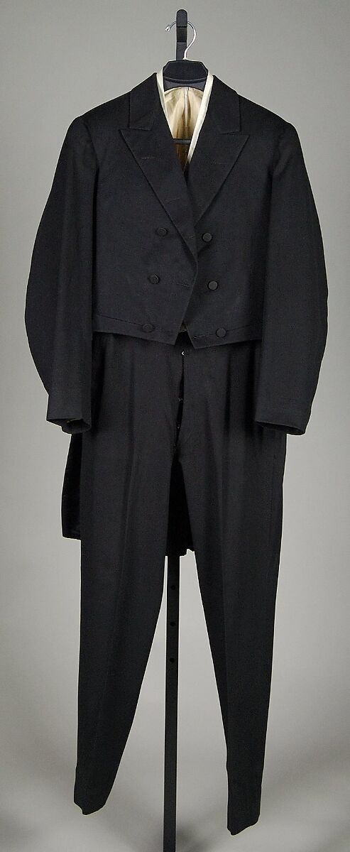 Evening suit, Wool, American 