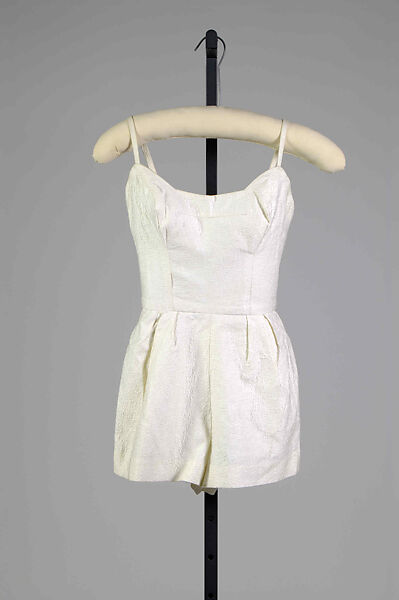 Bathing suit, Carolyn Schnurer (American, born New York, 1908–1998 Palm Beach, Florida), Cotton, elastic, metal, American 