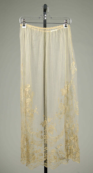 Evening skirt, Silk, probably French 