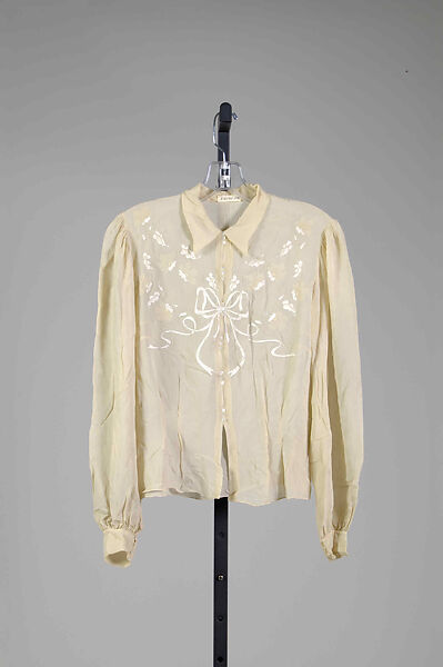 Blouse, Silk, probably French 