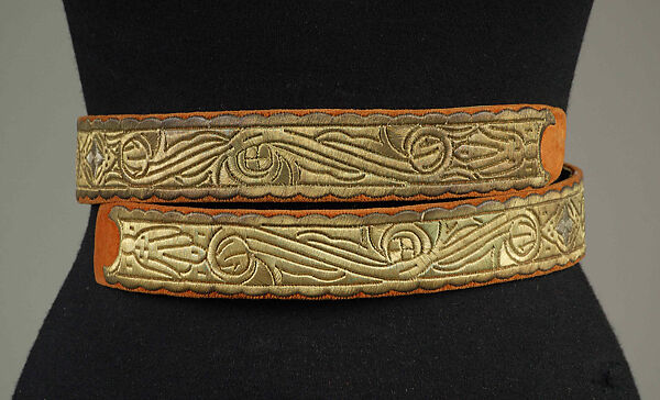 Belt, Silk, metallic, leather, American or European 