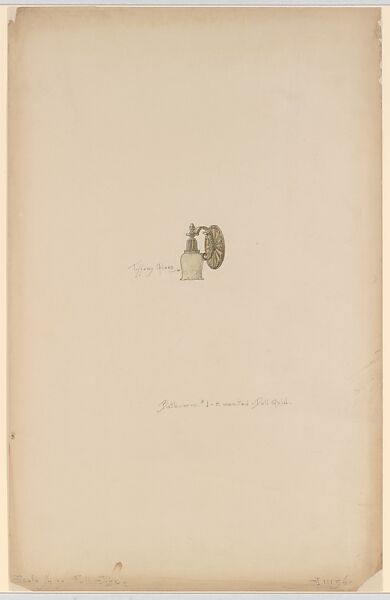 Design for a wall sconce, Louis C. Tiffany (American, New York 1848–1933 New York), Watercolor, graphite and pen on heavy paper, American 