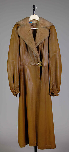 Coat, Hermès (French, founded 1837), Leather, wool, French 