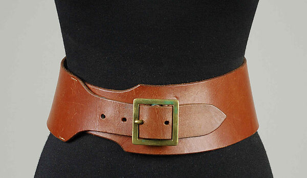 Belt, Leather, metal, American 