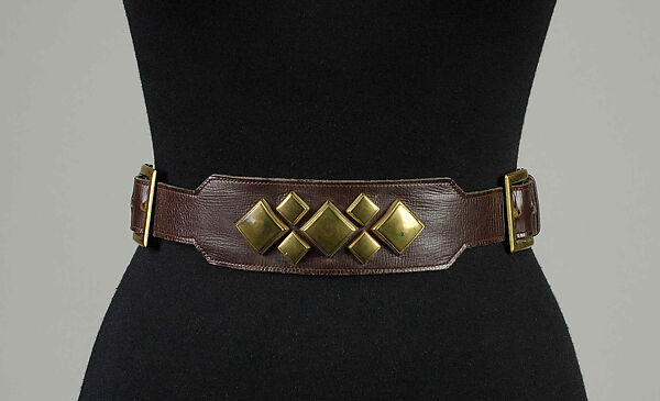 Belt, Leather, metal, French 