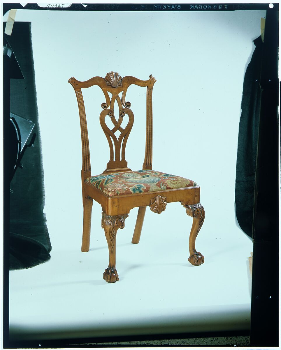 Side Chair, Maple, Atlantic white cedar; upholstery (modern), American