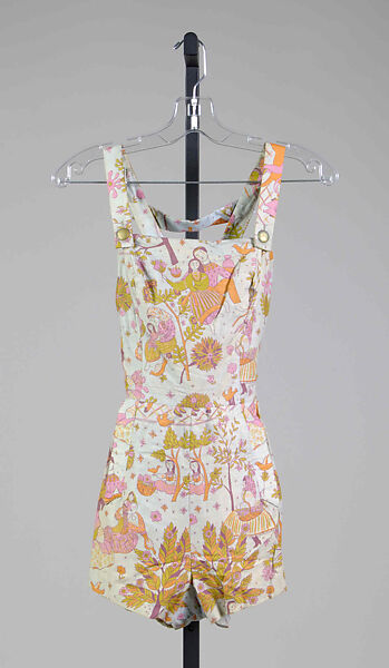 Bathing suit, Carolyn Schnurer (American, born New York, 1908–1998 Palm Beach, Florida), Cotton, American 