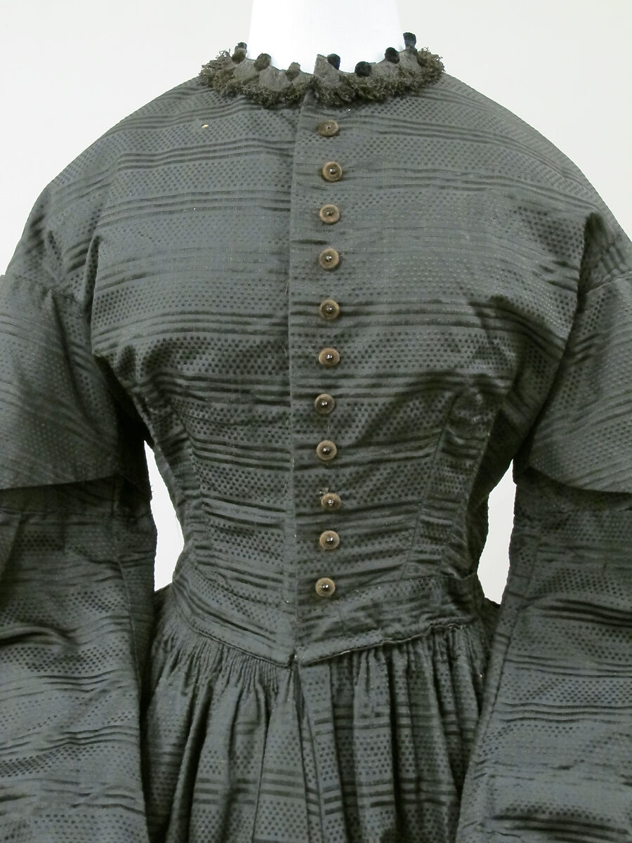 Mourning dress, silk, American