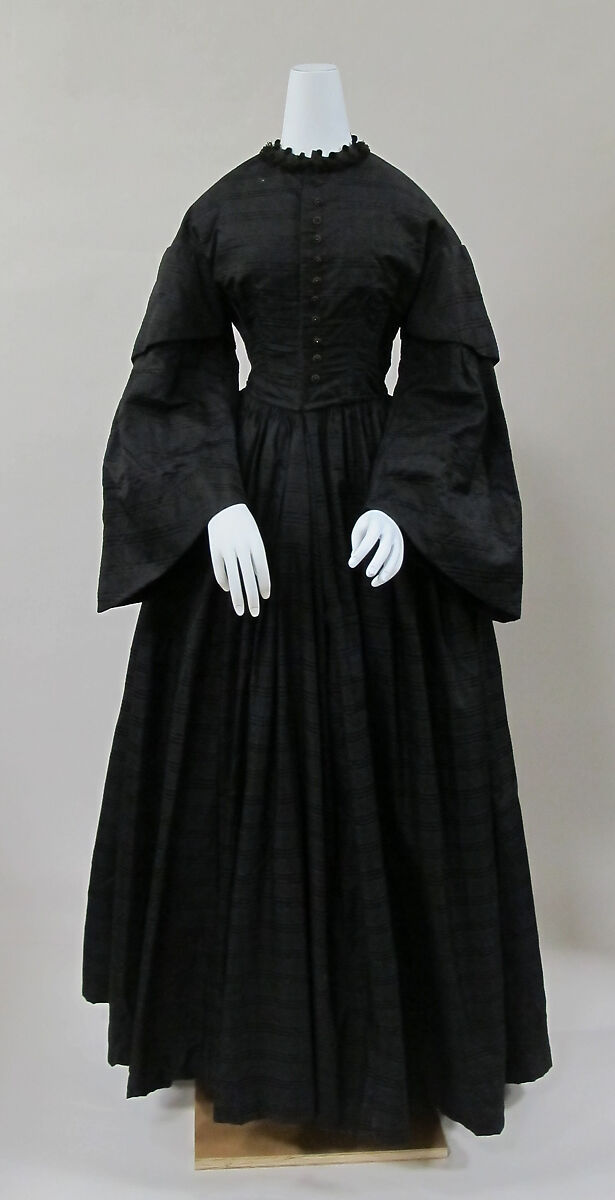 Mourning dress, silk, American