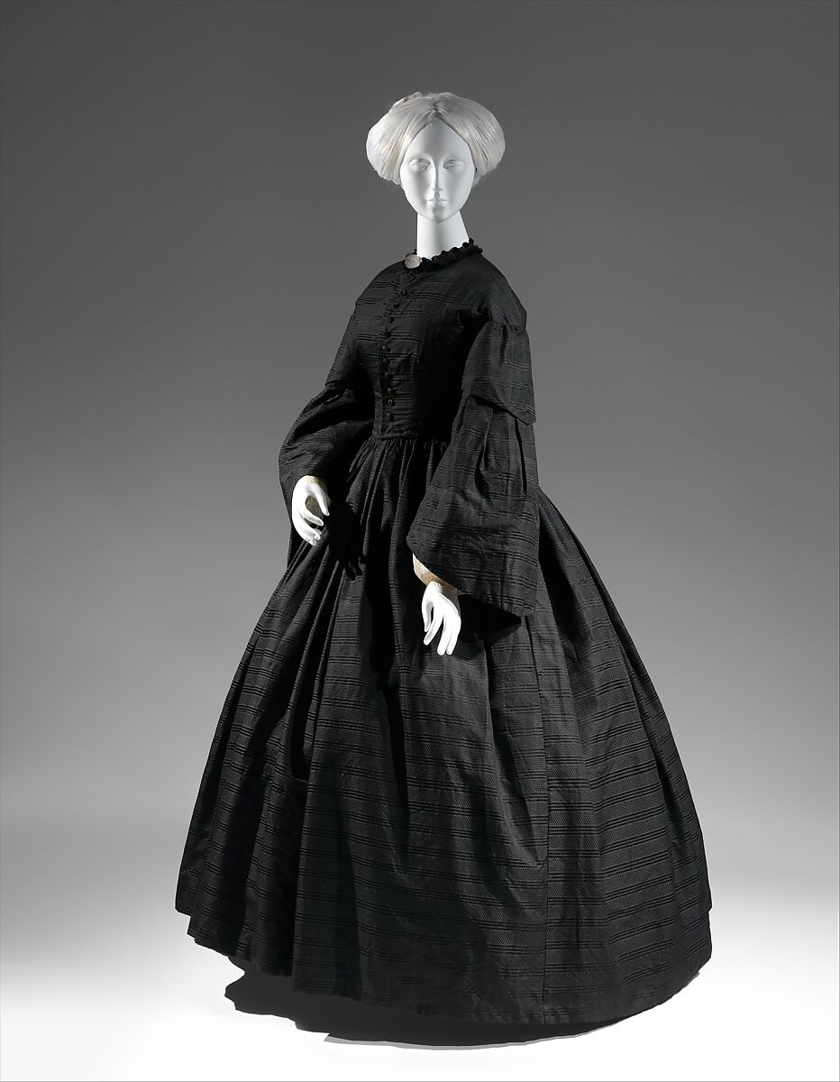 Mourning dress, silk, American 