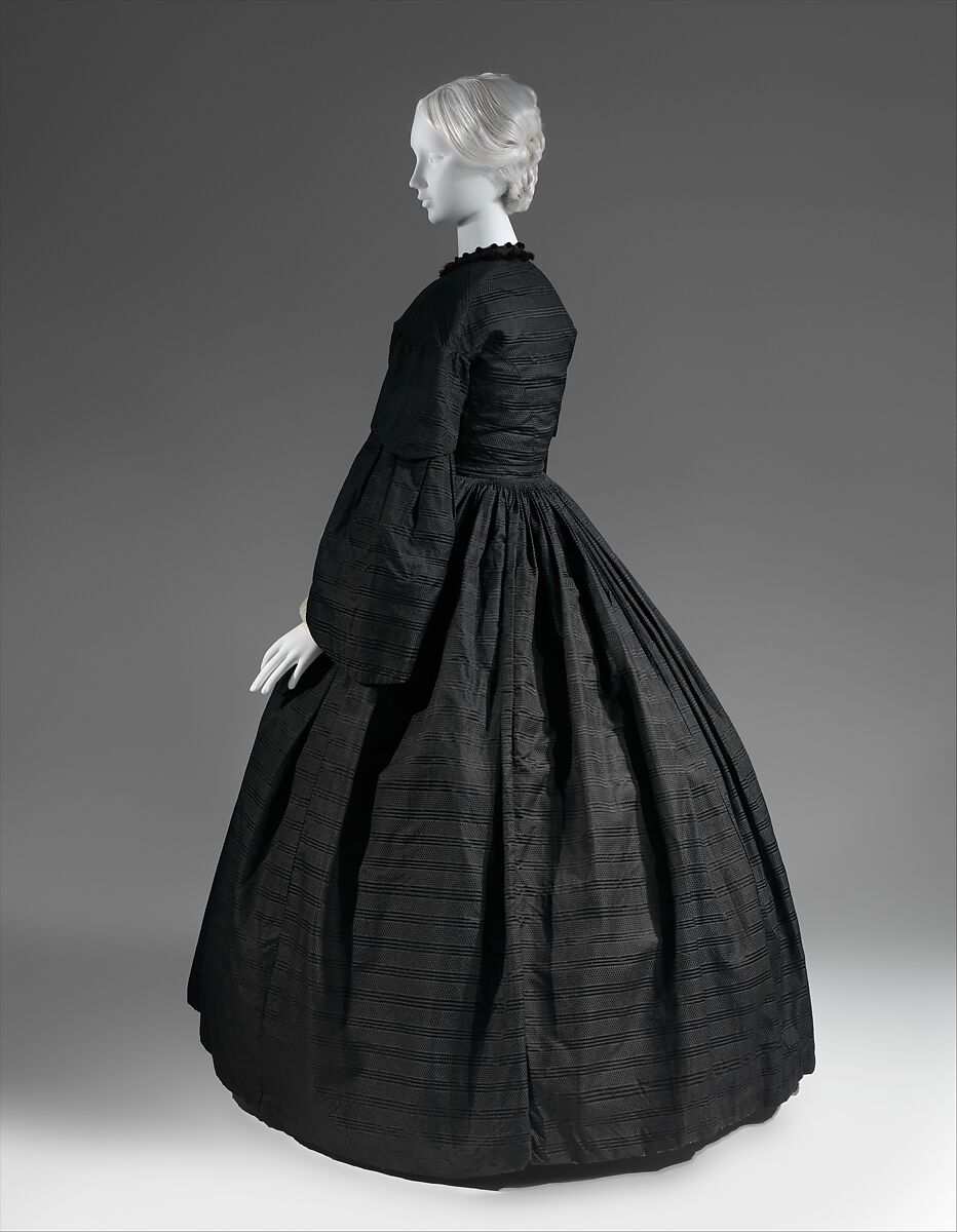 Mourning dress, silk, American