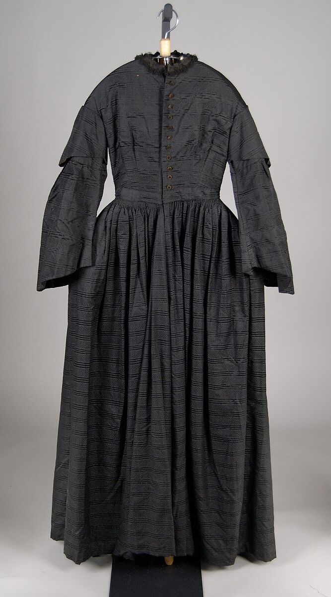Mourning dress, silk, American