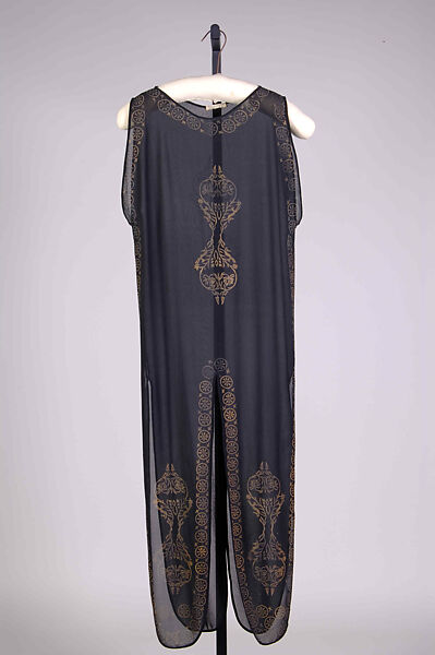 Evening overdress, Attributed to Gallenga (Italian, 1918–1974), Silk, metallic, Italian 