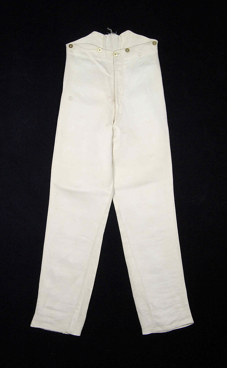 Trousers, Linen, metal, American 