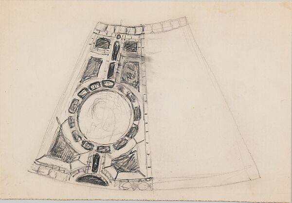 Design for lampshade, Louis C. Tiffany (American, New York 1848–1933 New York), Graphite pencil on paper mounted on board, American 