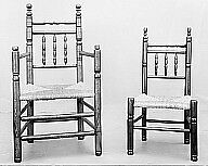 Spindle-back armchair, Ash, American