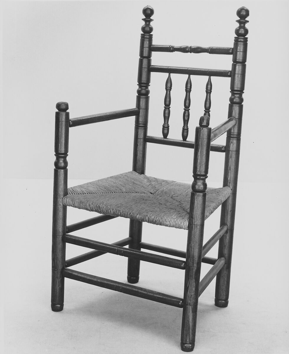 Spindle-back armchair, Ash, American