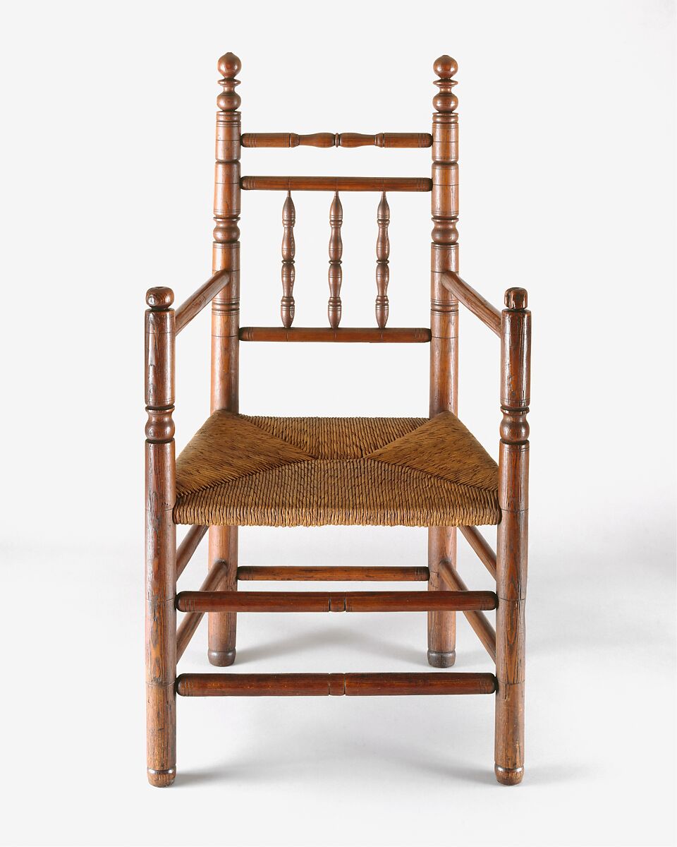 Spindle-back armchair, Ash, American