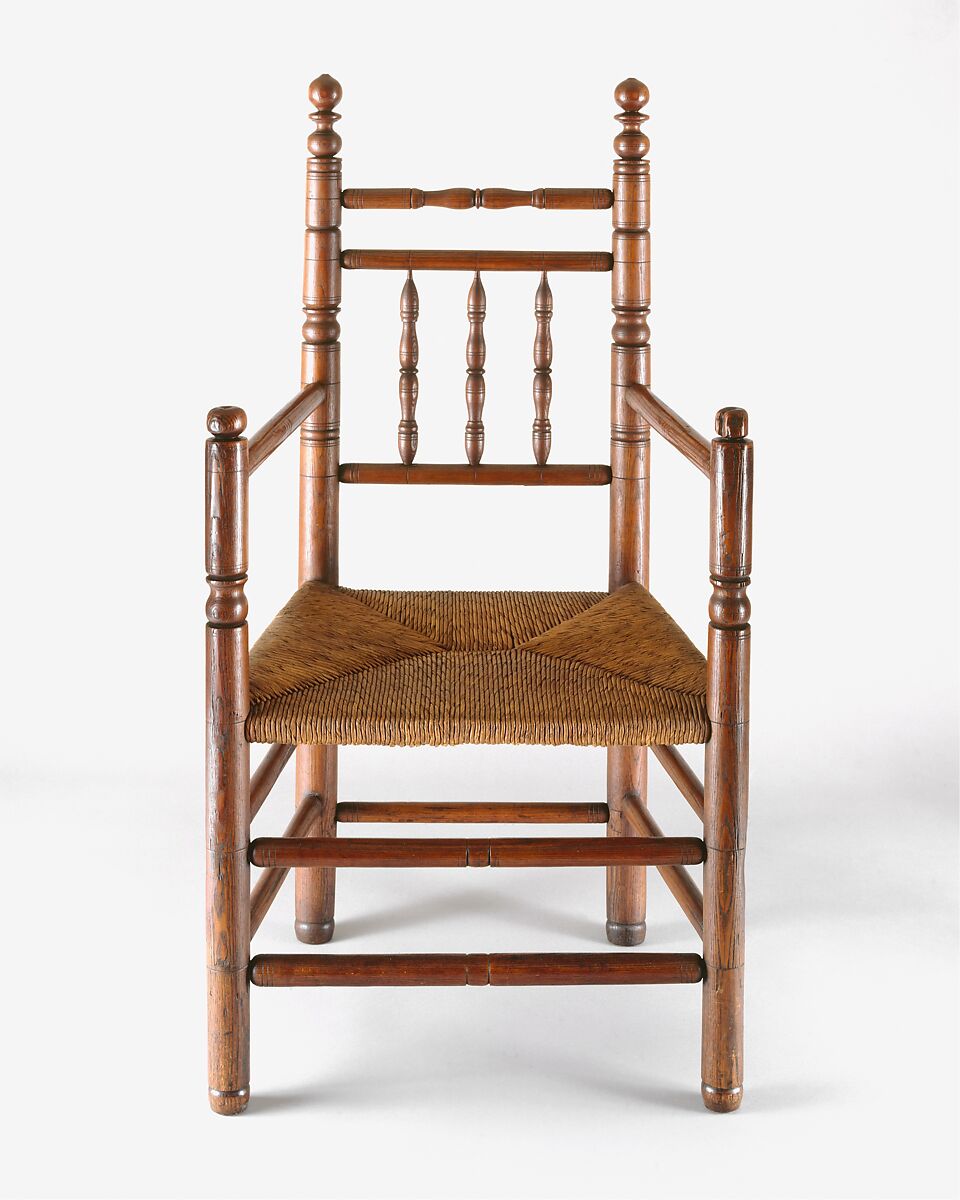 Spindle-back armchair, Ash, American 