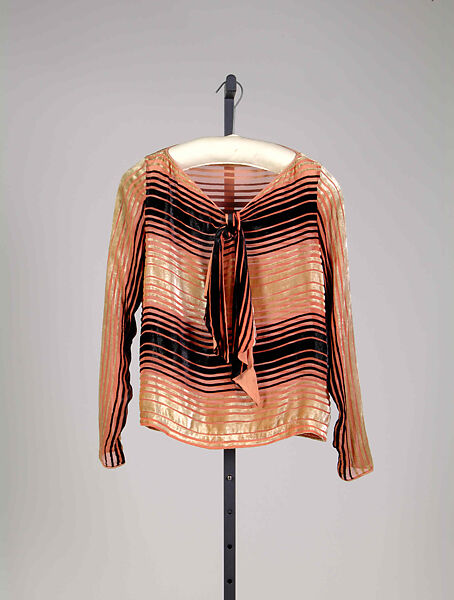 Evening overblouse, Silk, American 