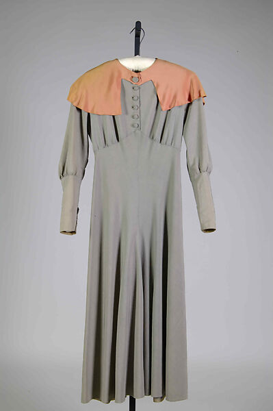 Dress, Elizabeth Hawes (American, Ridgewood, New Jersey 1903–1971 New York), Wool, silk, American 