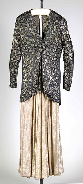 Evening suit, Bergdorf Goodman (American, founded 1899), Silk, metallic, American 