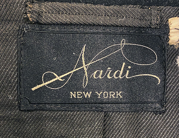 Riding Habit, (a) Nardi, Inc., Wool, leather, American
