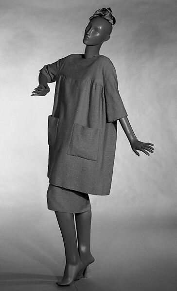 Dress, Traina-Norell (American, founded 1941), Wool, wood, American