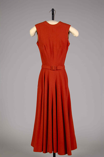 Dress, Norman Norell (American, Noblesville, Indiana 1900–1972 New York), Wool, American 