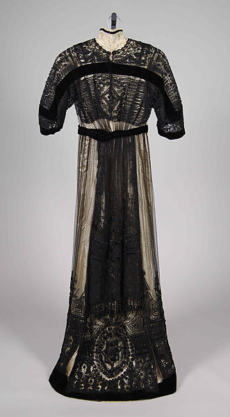 Dinner dress, Silk, American