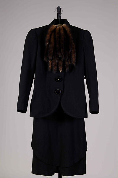Suit, Bergdorf Goodman (American, founded 1899), Wool, fur, American 