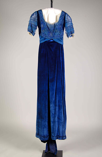 Evening dress, Silk, glass, beads, probably American 