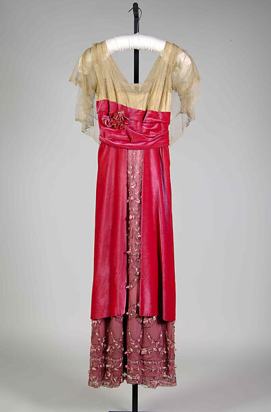 Evening dress, Silk, probably American 